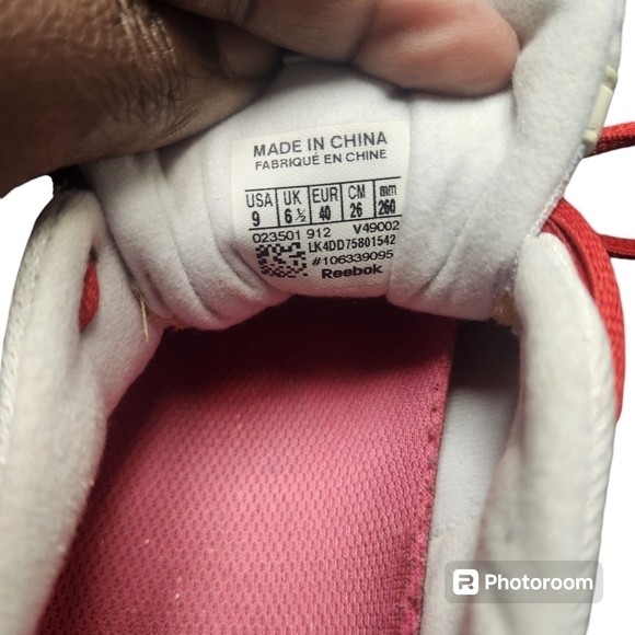 Reebok Women’s ZigTech Shark Red White Running Shoes Sneakers Sz. 9 - Picture 3 of 7